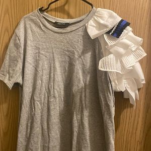 Akira ruffle detail tunic top